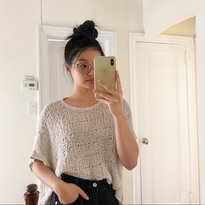 NWOT Abercrombie Cream Slouchy Knit Sweater